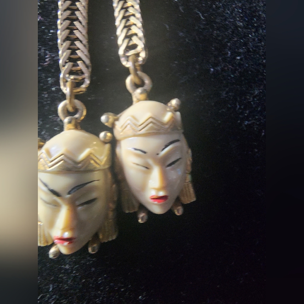 Selro Selini Asian Princess Bakelite Vintage 1950s Necklace - Picture 4 of 7